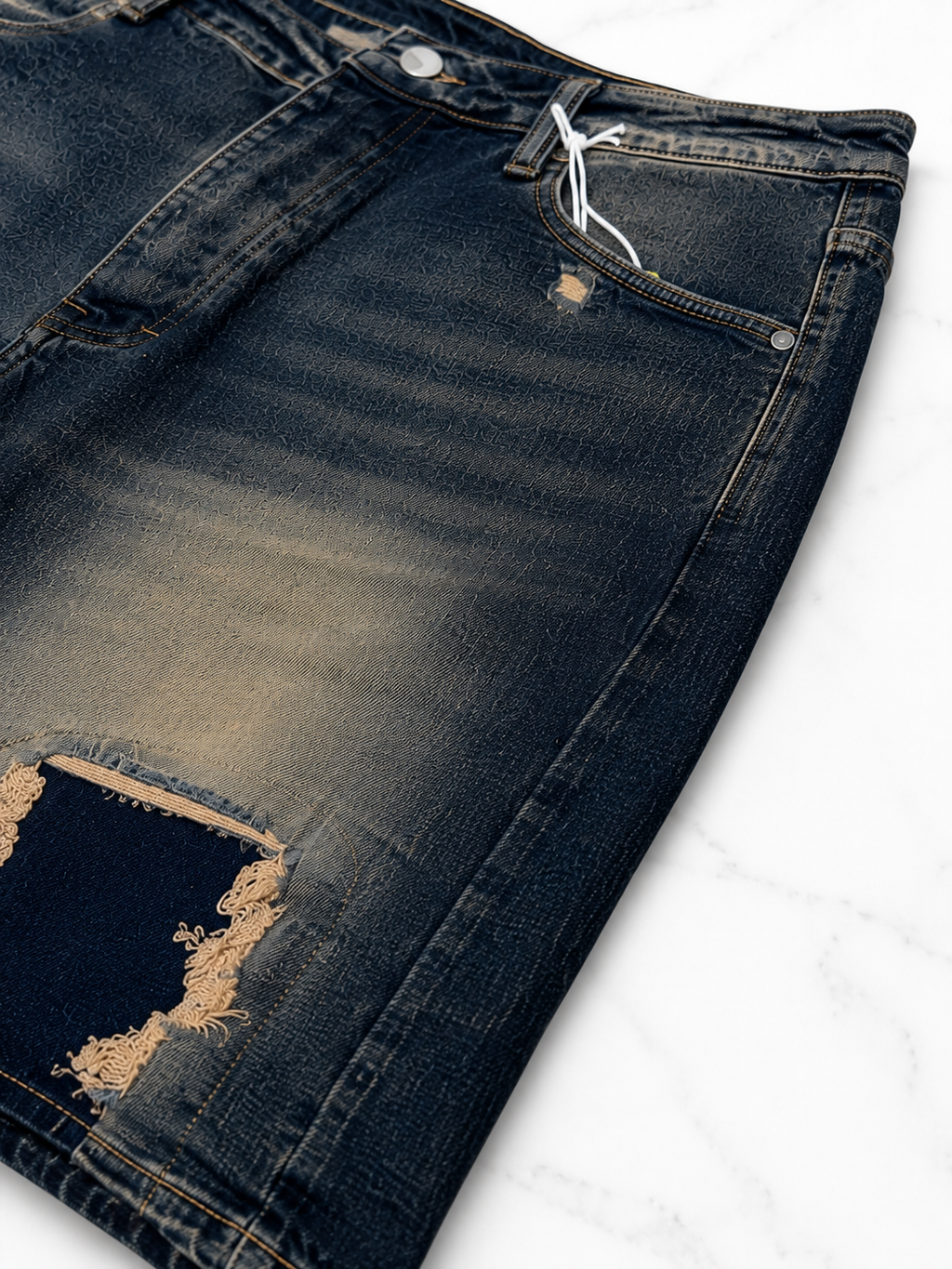 Bermuda Denim Destroyed Vintage