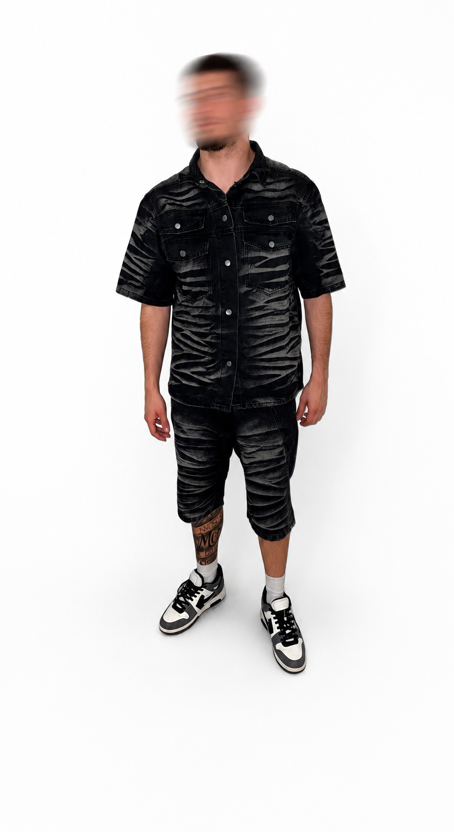 COORDSET BLACK WAVE DENIM