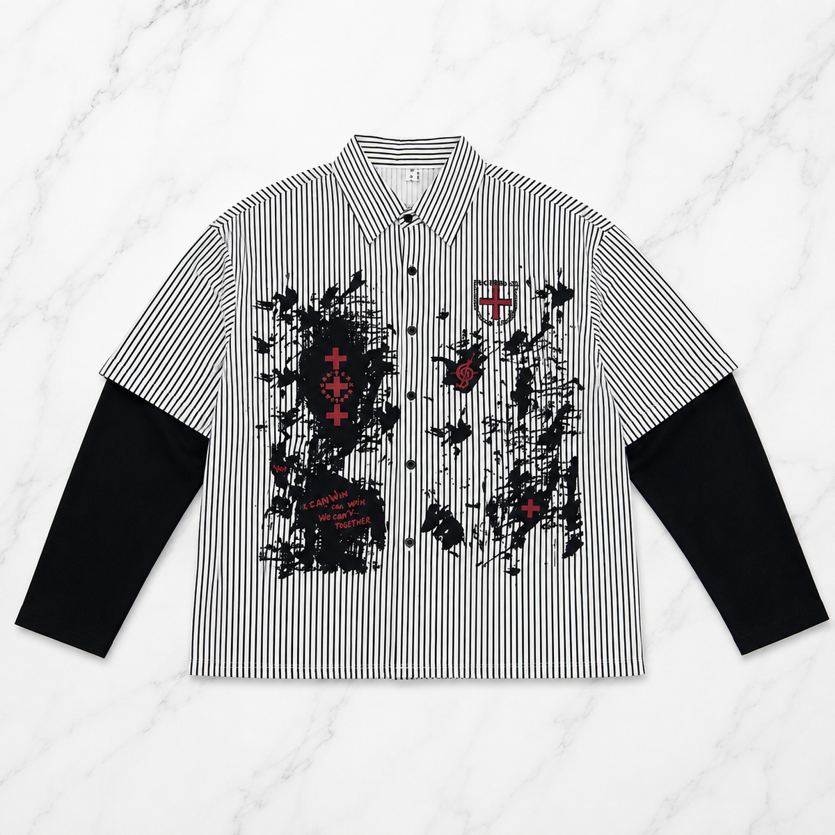 Noir Crossline Graphic Shirt
