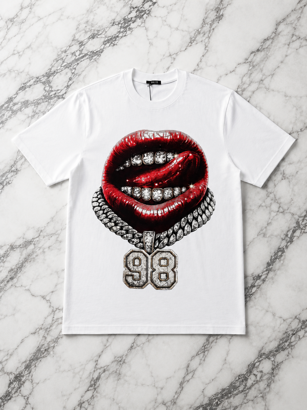 Tshirt Diamond Kiss 98 White