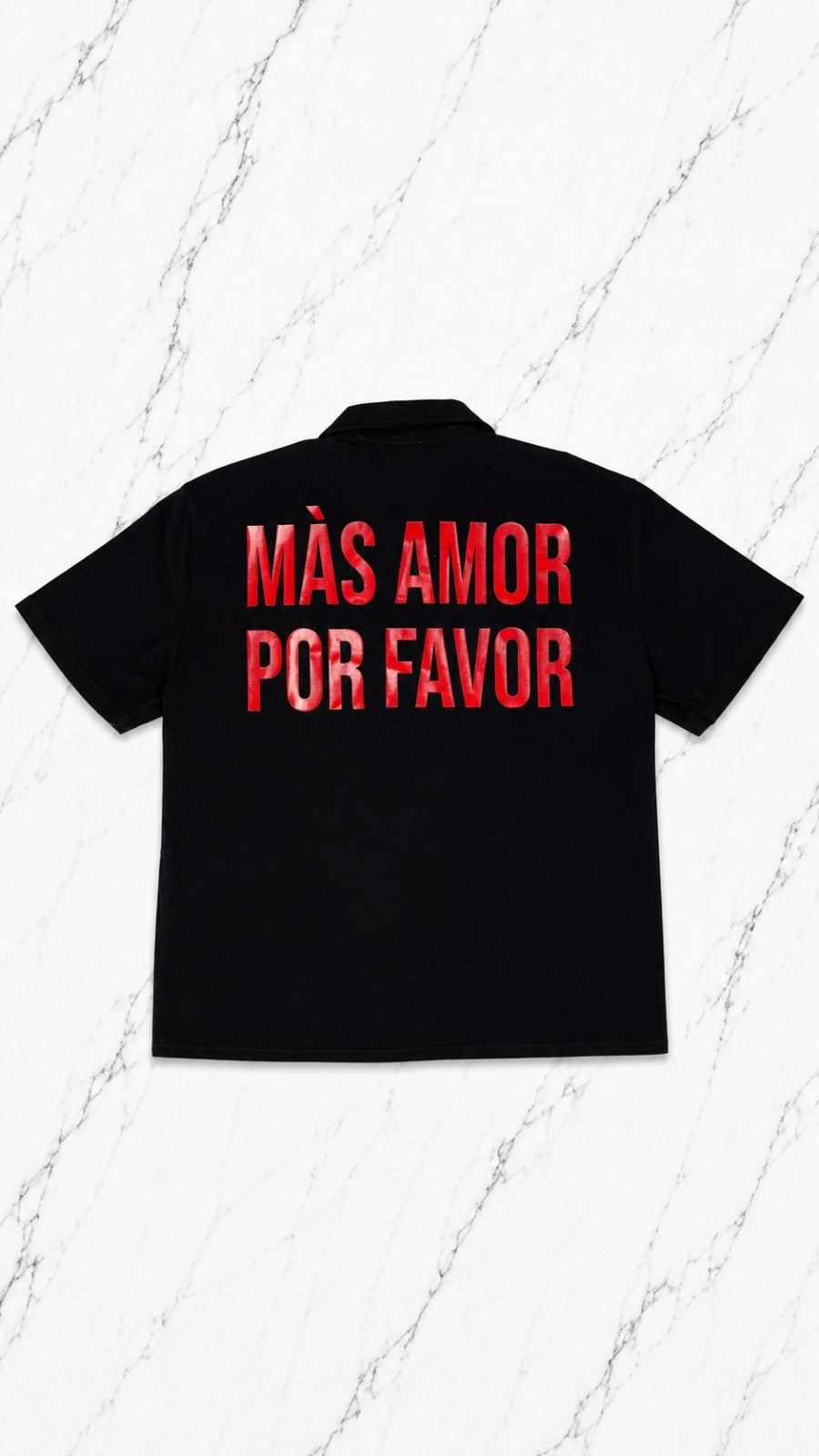 Camicia “MÁS AMOR POR FAVOR”— Black Edition
