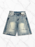 Bermuda Cargo Zip Washed Denim