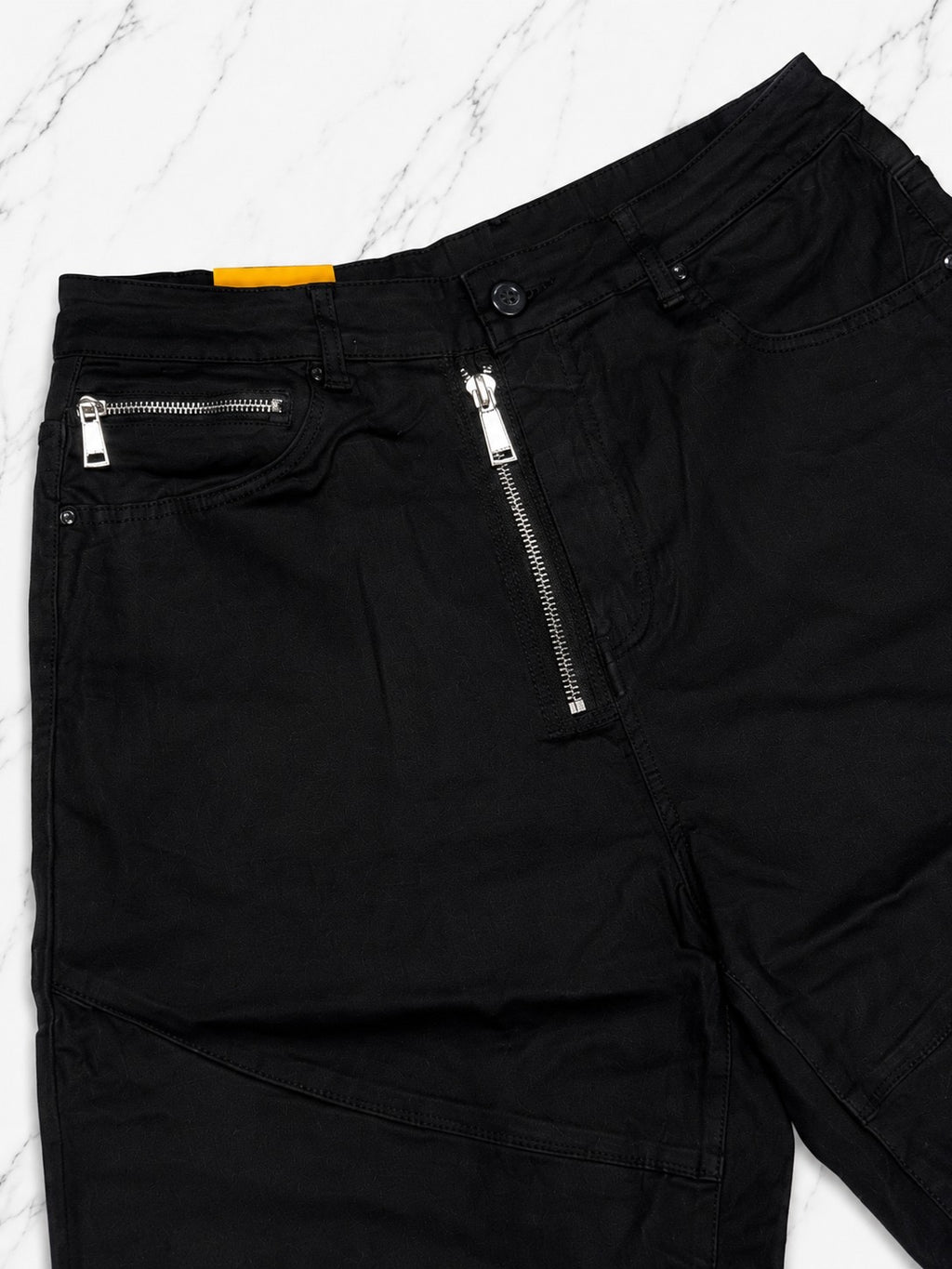 SHORTS BLACK ECO LEATHER