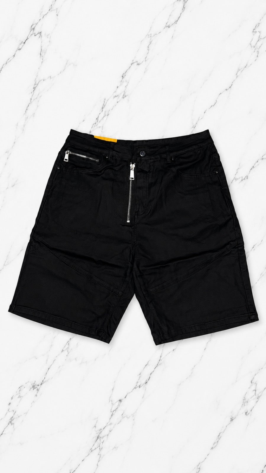 SHORTS BLACK ECO LEATHER