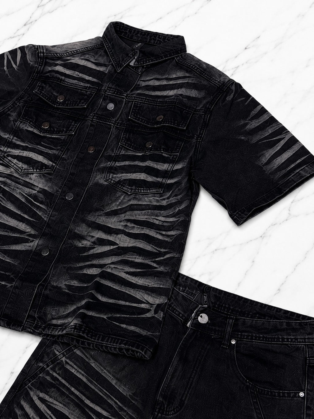 COORDSET BLACK WAVE DENIM