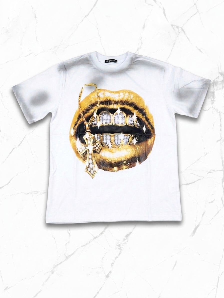 Golden Bite Tee – White Edition