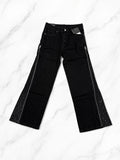 Obsidian Zip Flare Jeans