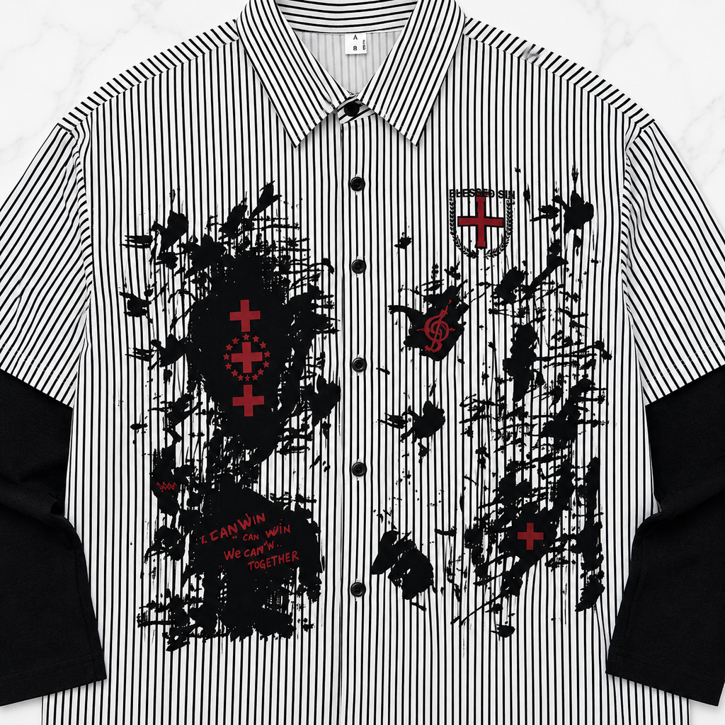 Noir Crossline Graphic Shirt