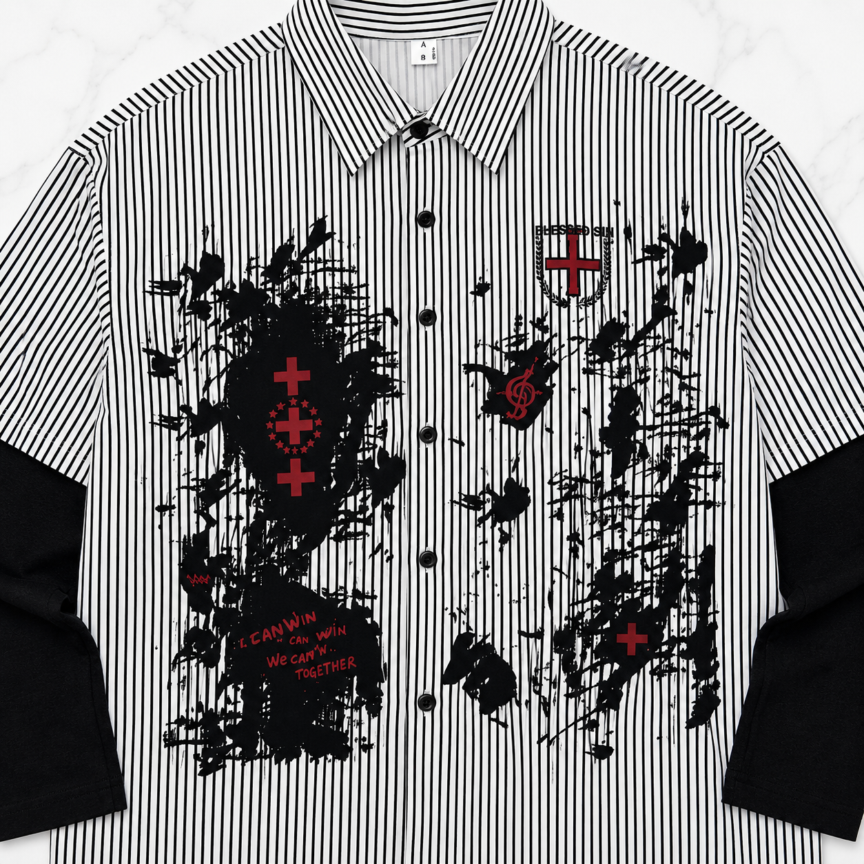 Noir Crossline Graphic Shirt