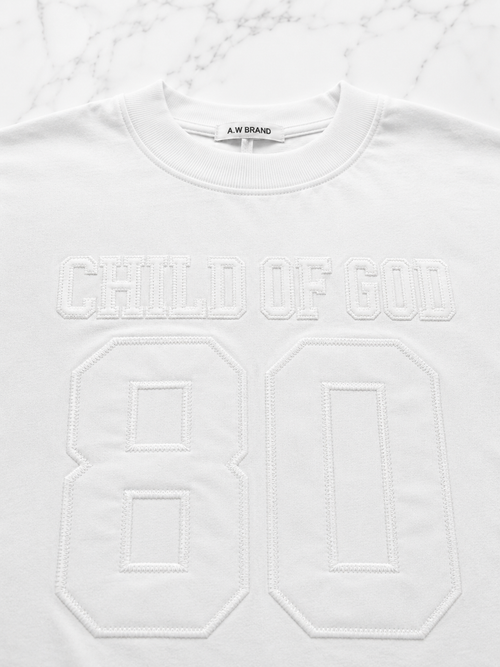Child Of God 80 Tee White